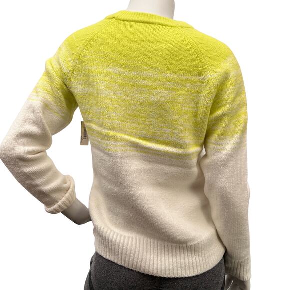 Amazon Essentials Women's Soft-Touch Crewneck Novelty Sweater Lime Green/White S - Picture 2 of 9